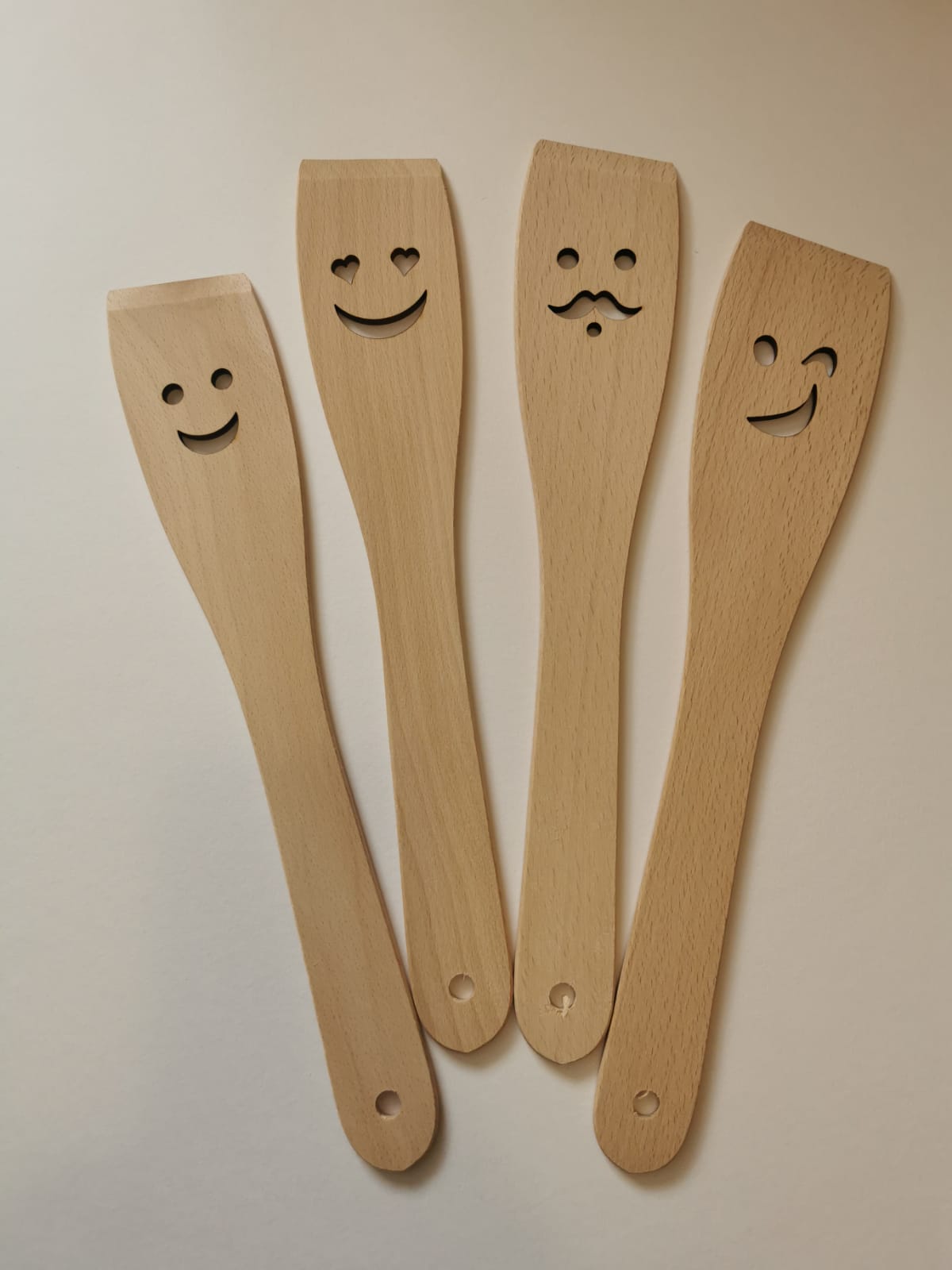 5 PCS of Wooden Spatulas, Wooden Slotted Spatula for Stirring, Mixing, Serving (5Pcs) Wood Kitchen Tools for Everyday Use, Quality Cook Gift for Home, Beech Wood Kitchen Cooking Utensils,