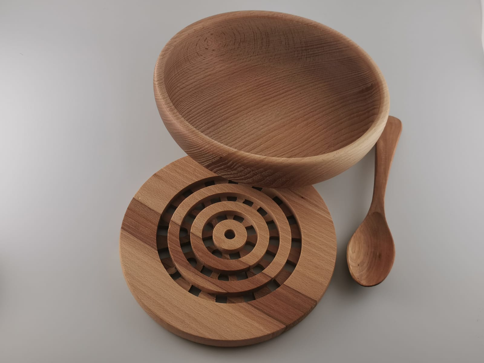 Katashut -Wooden Bowl 23-18cm, Decorative Bowl, Wood Cereal Bowl Home Décor Fruit bowl Salad Bowl Stew Soup Bowl