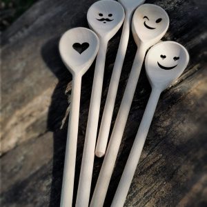 Handmade Novelty Gift Unique Wooden Spoon gift for any occasion personalized for Him or her, funny gift idea Emoji spoon