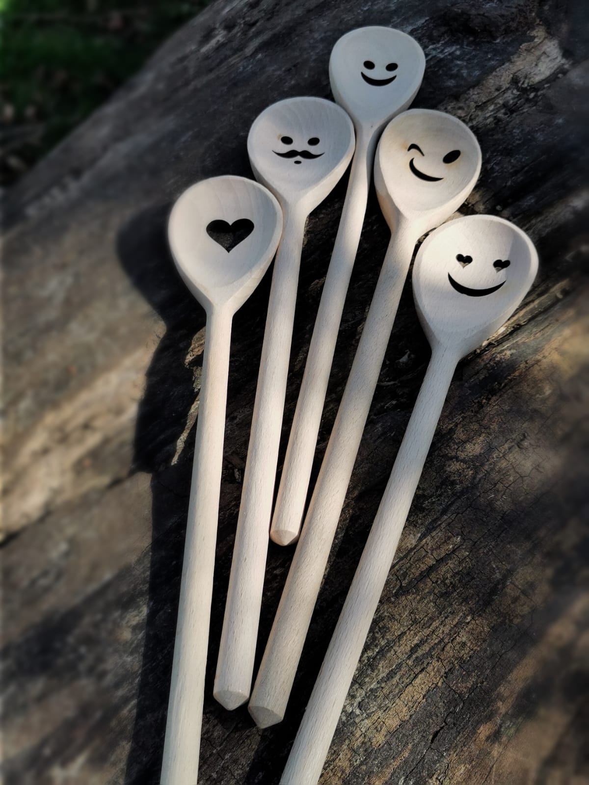 Handmade Novelty Gift Unique Wooden Spoon gift for any occasion personalized for Him or her, funny gift idea Emoji spoon
