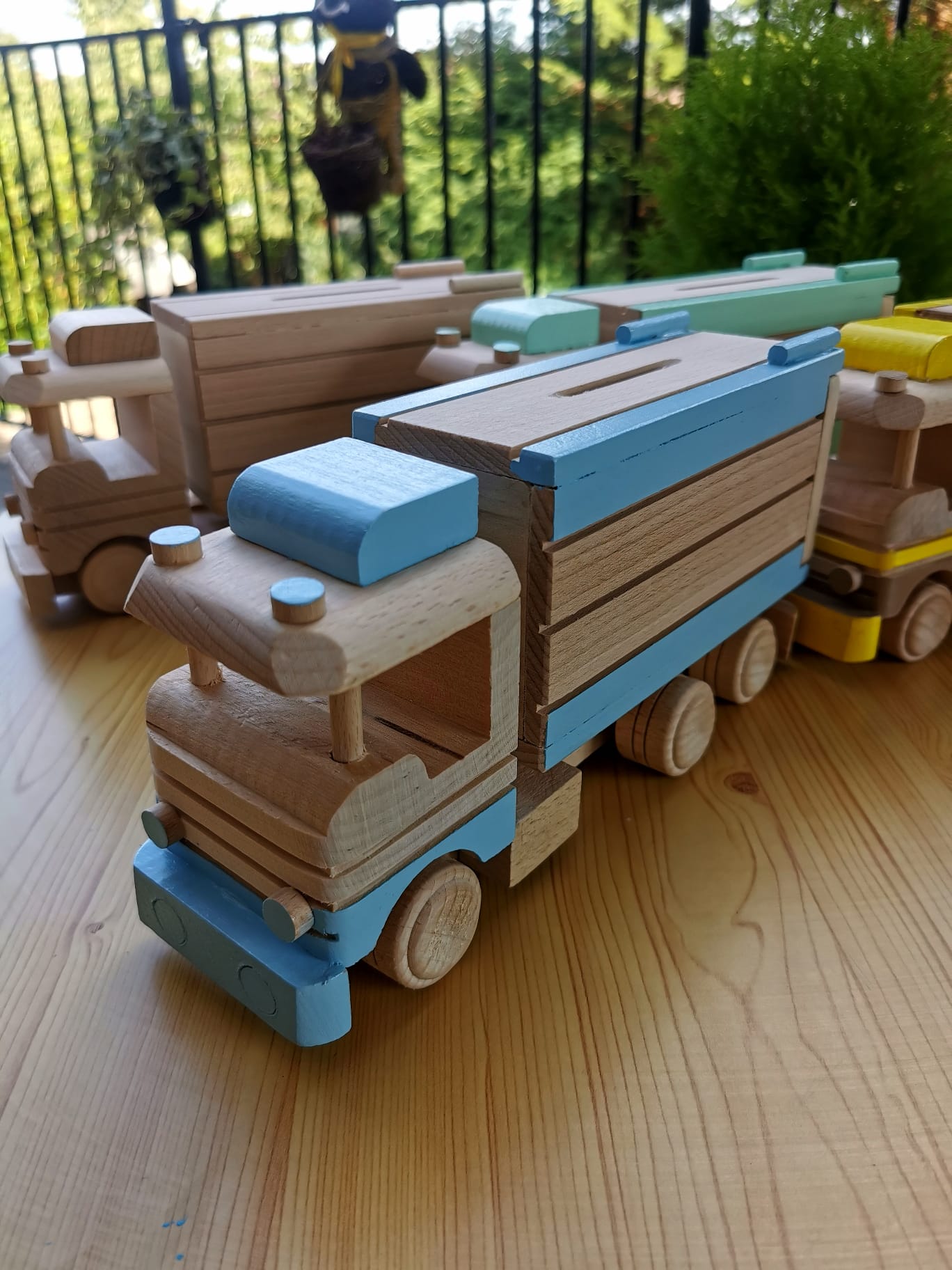 Wooden Truck Toy with piggy bank - Kids Toy Truck Handmade - Push and Play Toy Wooden Toys Kids - Start Saving Money with this Truck Personalized Wood Toy Car, Personalized Toy Gift, Baby Shower Gift